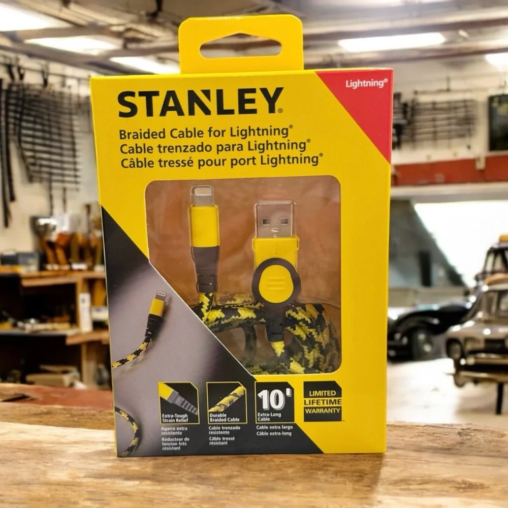 NEW IN BOX Stanley 10Ft Braided Cord For Lightning Connection